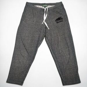 Roots Charcoal Grey Jogging Pants with Black Emblem
